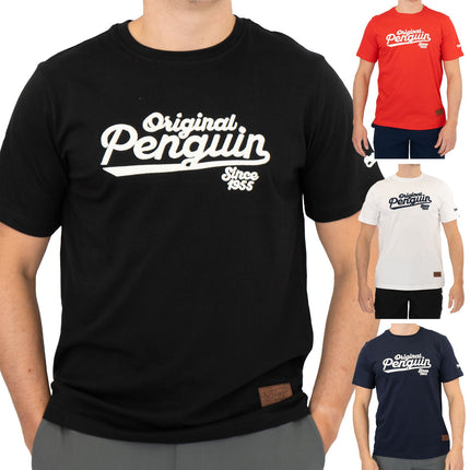 Original Penguin T-shirt Short Sleeve Embroidered Navy blue-Quality Brands Outlet-