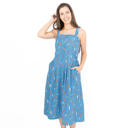 Seasalt Valley Roam Blue Boat Sleeveless Summer Dress-Quality Brands Outlet-