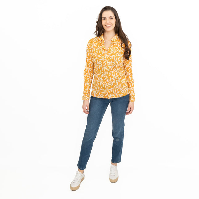 Seasalt Womens Larissa Shirt Yellow Leaves-Quality Brands Outlet-