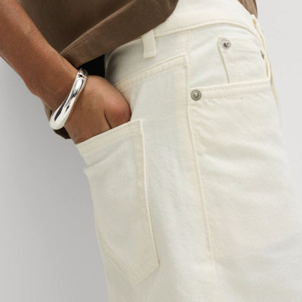 M&S Boyfriend Jean Ankle Grazer Cream Ivory Relaxed Fit Denim - Quality Brands Outlet