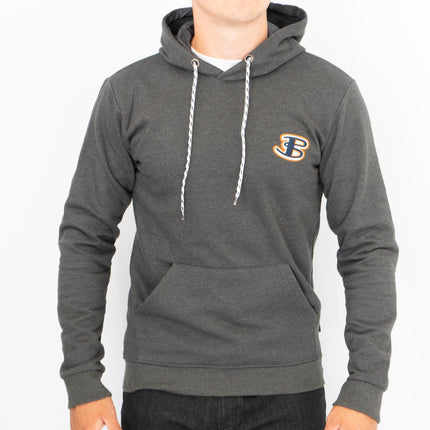 Ben Sherman Mens Logo Hoodie Charcoal Grey-Quality Brands Outlet-