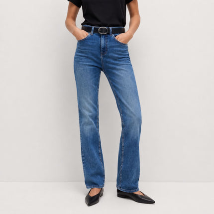 M&S Eva Light Indigo Mid Rise Bootcut Stretch Jeans