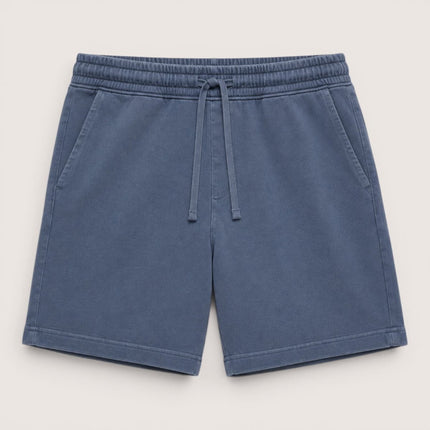 M&S Pure Cotton Jersey Shorts Elasticated Waist Blue - Quality Brands Outlet