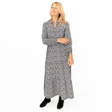 Seasalt Windflower Navy Leaves Cotton Jersey Dress-Quality Brands Outlet-