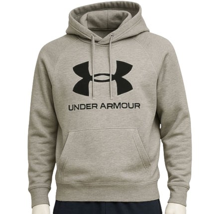 Under Armour Mens Hoodie Classic Classic Large Logo Light Grey - Quality Brands Outlet