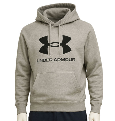 Under Armour Mens Hoodie Classic Classic Large Logo Light Grey - Quality Brands Outlet