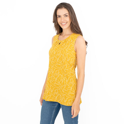 Seasalt Bright Beach Yellow Summer Vests Sleeveless Cotton Tops-Quality Brands Outlet-