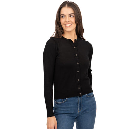M&S Cardigan Classic Button Up Black