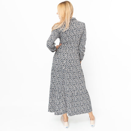 Seasalt Windflower Navy Leaves Cotton Jersey Dress-Quality Brands Outlet-