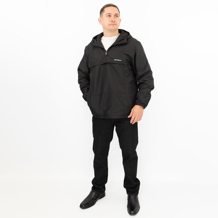 Mens Windbreaker Spring/Summer Jackets Black Lightweight Hooded