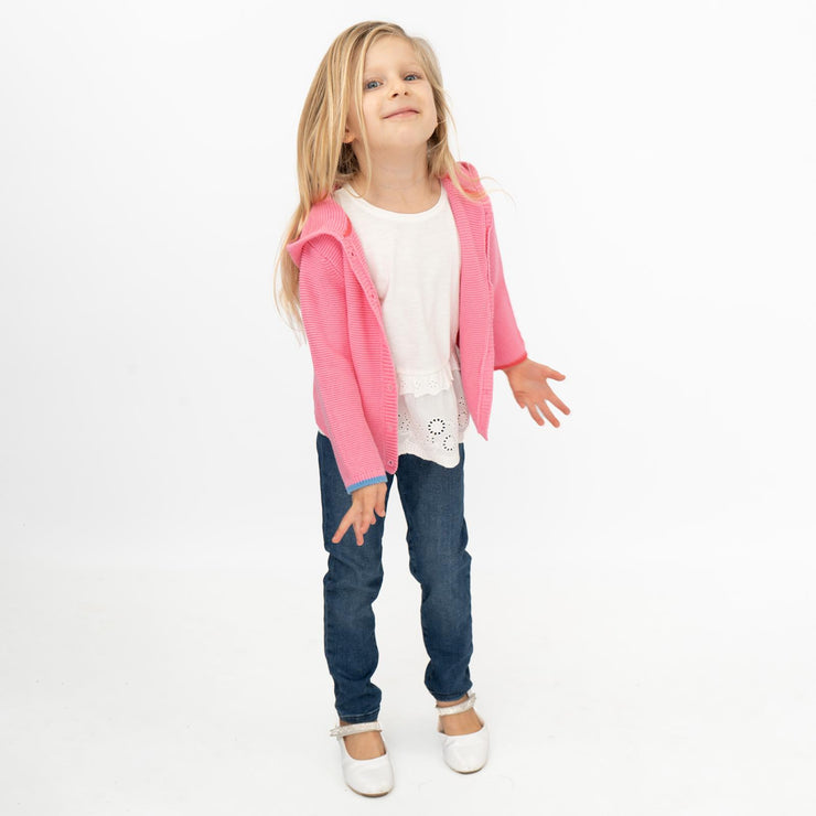 Joules Baby Girl Charmford Hooded Cardigan Apple Pink - Quality Brands Outlet