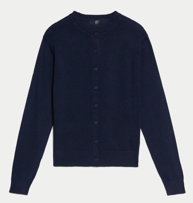 M&S Cardigan Classic Button Up Navy-Quality Brands Outlet-