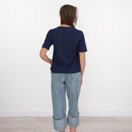 M&S Autograph Navy T-Shirts Short Sleeve - Quality Brands Outlet