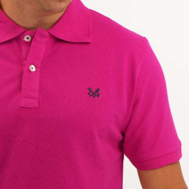 Crew Clothing Company Lightweight Polo Shirt Fuschia-Quality Brands Outlet-