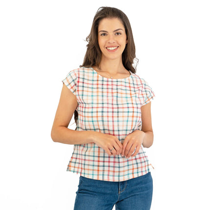 Seasalt Trendine Hills Cotton Linen Short Sleeve Blouse White Summer Tops-Quality Brands Outlet-