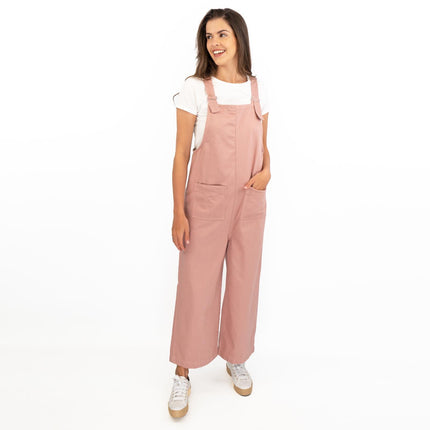 Next Wide Leg Easy Wear Twill Dungarees Relaxed Fit Comfortable Wear