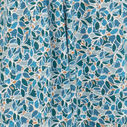 Seasalt Chapelle Blue Floral Short Sleeve Jersey Midi Dress-Quality Brands Outlet-