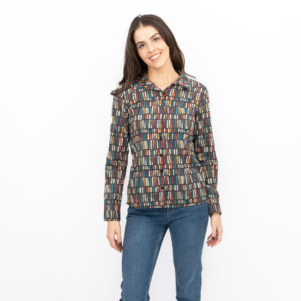 Seasalt Larissa Shirt Long Sleeve Teal Multicolour-Quality Brands Outlet-