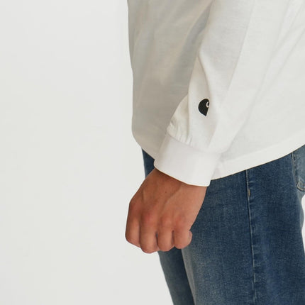 Long Sleeve T-shirt Essential White Tops-Quality Brands Outlet-