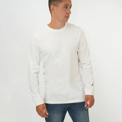 Long Sleeve T-shirt Essential White Tops-Quality Brands Outlet-