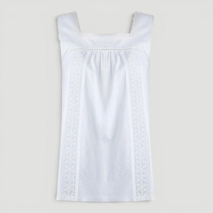 Weird Fish White Chelle Square Neck Jersey Vest Top - Quality Brands Outlet