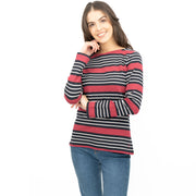 Crew Clothing Womens Top Ultimate Breton Stripe Red - Quality Brands Outlet