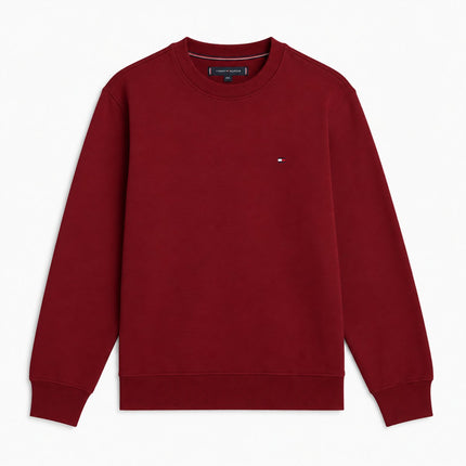 Mens Sweatshirts Terry Crew Neck Tops – Red-Quality Brands Outlet-