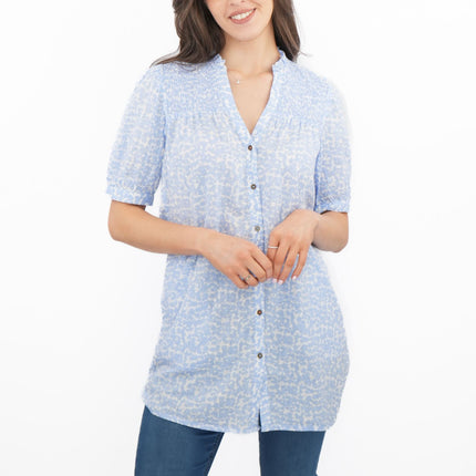 White Stuff Tunic Blue Deeba Longline Top-Quality Brands Outlet-