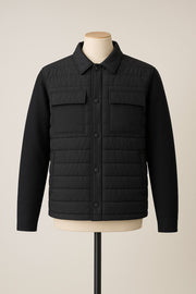 M&S Mens Autograph Black Quilted Jacket - Quality Brands Outlet