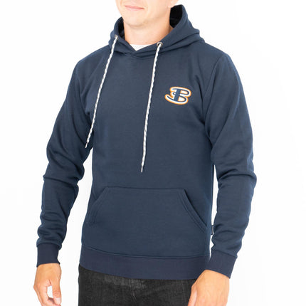 Ben Sherman Mens Logo Hoodie Navy Blue-Quality Brands Outlet-