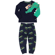 Joules Boys Navy Croc Pyjama Set