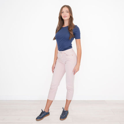 M&S Crop Slim Leg Jeans Pink - Quality Brands Outlet
