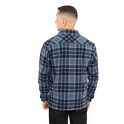 Jared Check Overshirt Storm Blue - Quality Brands Outlet