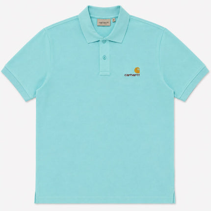 Mens Polos Short Sleeve Cotton Pique Light Blue Premium Brand