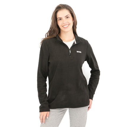 Regatta Black Sweethart Zip Neck Fleece-Quality Brands Outlet-