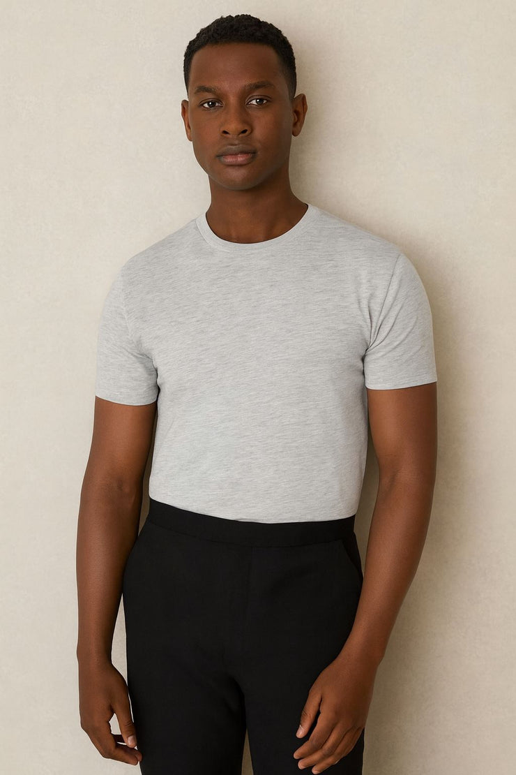 Bless Cotton T-Shirts Light Grey Short Sleeve Tops - Quality Brands Outlet