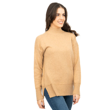 Nobodys Child Longline Jumper Funnel Neck Supersoft Camel-Quality Brands Outlet-