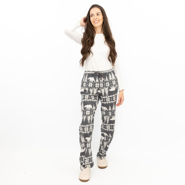 Old Navy Gap Womens Grey Polar Bear Christmas Pyjama Bottoms Elasticated Waist Trousers-Quality Brands Outlet-