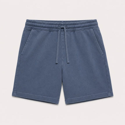 M&S Pure Cotton Jersey Shorts Elasticated Waist Blue - Quality Brands Outlet