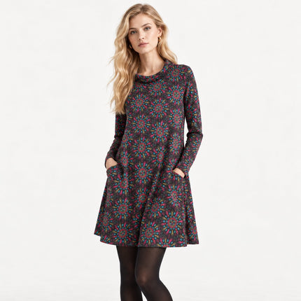 Womens Seasalt Dress Sea Oak Frost Flower Onyx Cotton Jersey Swing-Quality Brands Outlet-