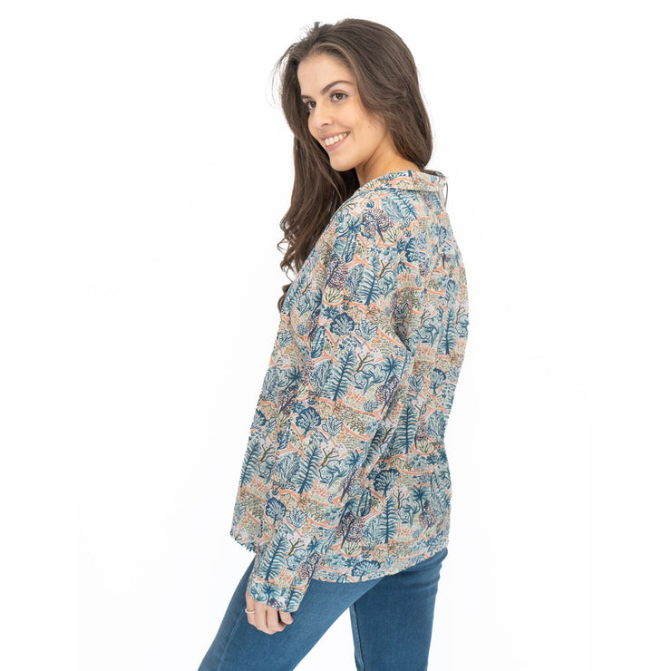 Seasalt Larissa Shirt Blue Forest Print - Quality Brands Outlet