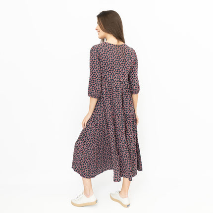 Seasalt Sky Branch Navy Jersey Midi Dress-Quality Brands Outlet-