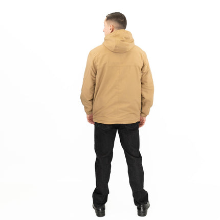 Windbreaker Pullover Jackets  Stone Beige Fleece Lined Winter Jackets