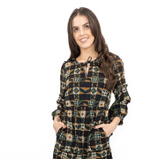 Seasalt Black Dearling Dress Tiered Patchwork - Quality Brands Outlet