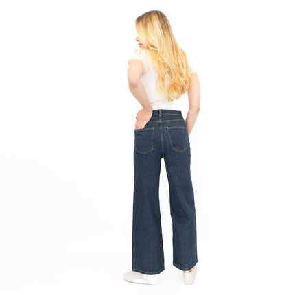 M&S Wide Leg Blue Jeans Dark Indigo