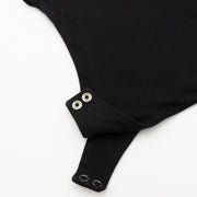 True Religion Black Cotton Bodysuit Cut Out Chest Summer Sleeveless Tops