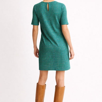 Boden Green Ivy Jacquard Shift Dress - Quality Brands Outlet