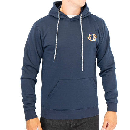 Ben Sherman Mens Logo Hoodie Navy Blue-Quality Brands Outlet-