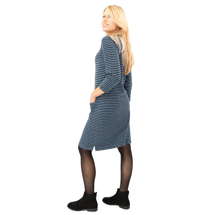 Outlet White Quality Brands Jersey Stuff – Skye Striped Dress Navy