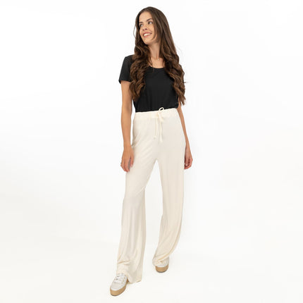 Coast Cream Stretch Drawstring Joggers Elasticated Waist Long Wide Leg Trousers-Quality Brands Outlet-